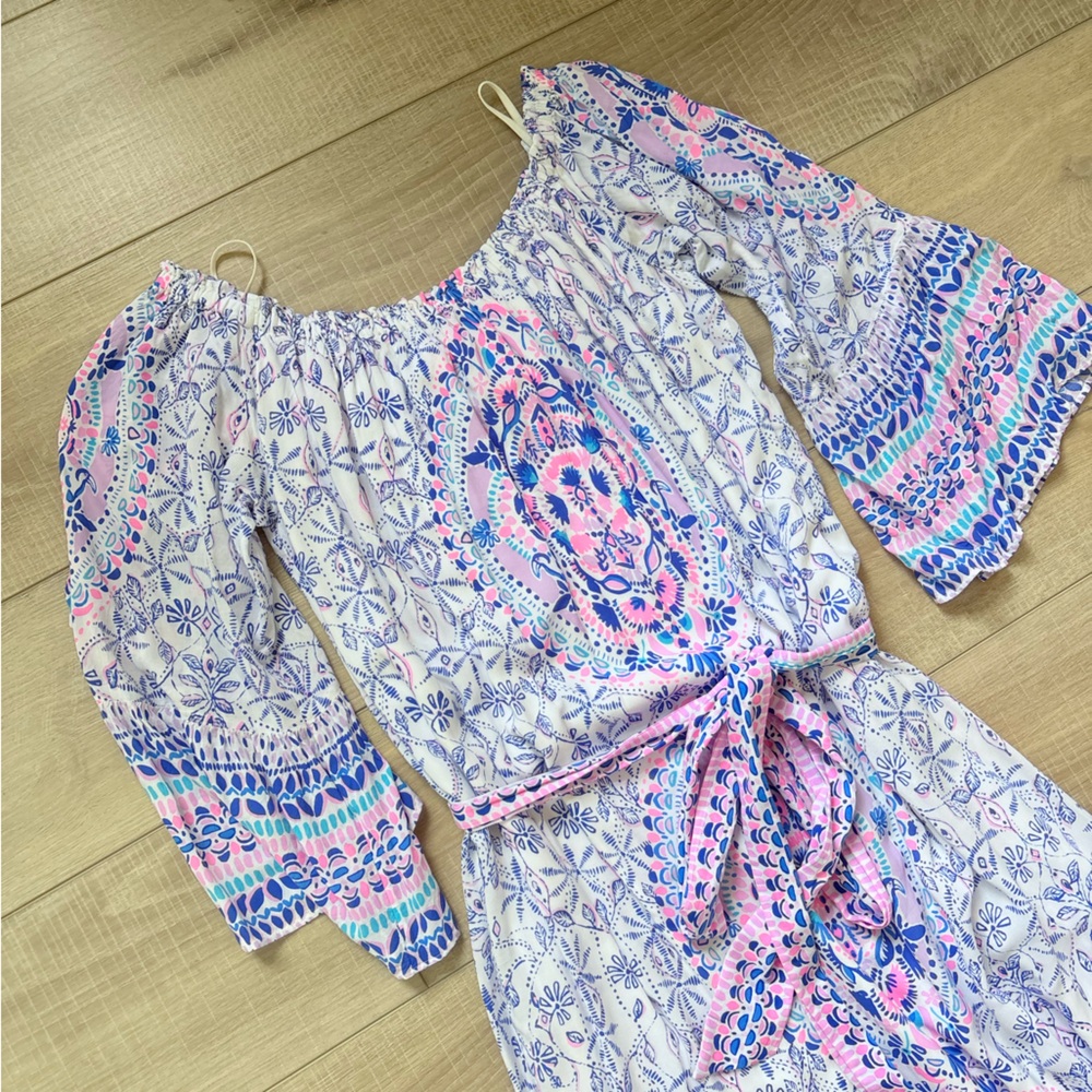 Lilly Pulitzer Abigail Off The Shoulder Midi Dress - Picture 3 of 10